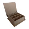Artesanías - Caja de té x 9 - Caja de té con nueve compartimentos