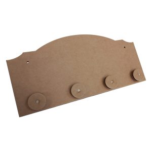 Artesanías - Perchero 4 pupos - Perchero para pared con cuatro perchas. Medidas totales: 58 x 28
