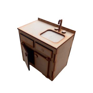 Artesanías - Bajo mesada para muñeca - Bajo mesada para barbies. Medidas: 13 x 12 x 8