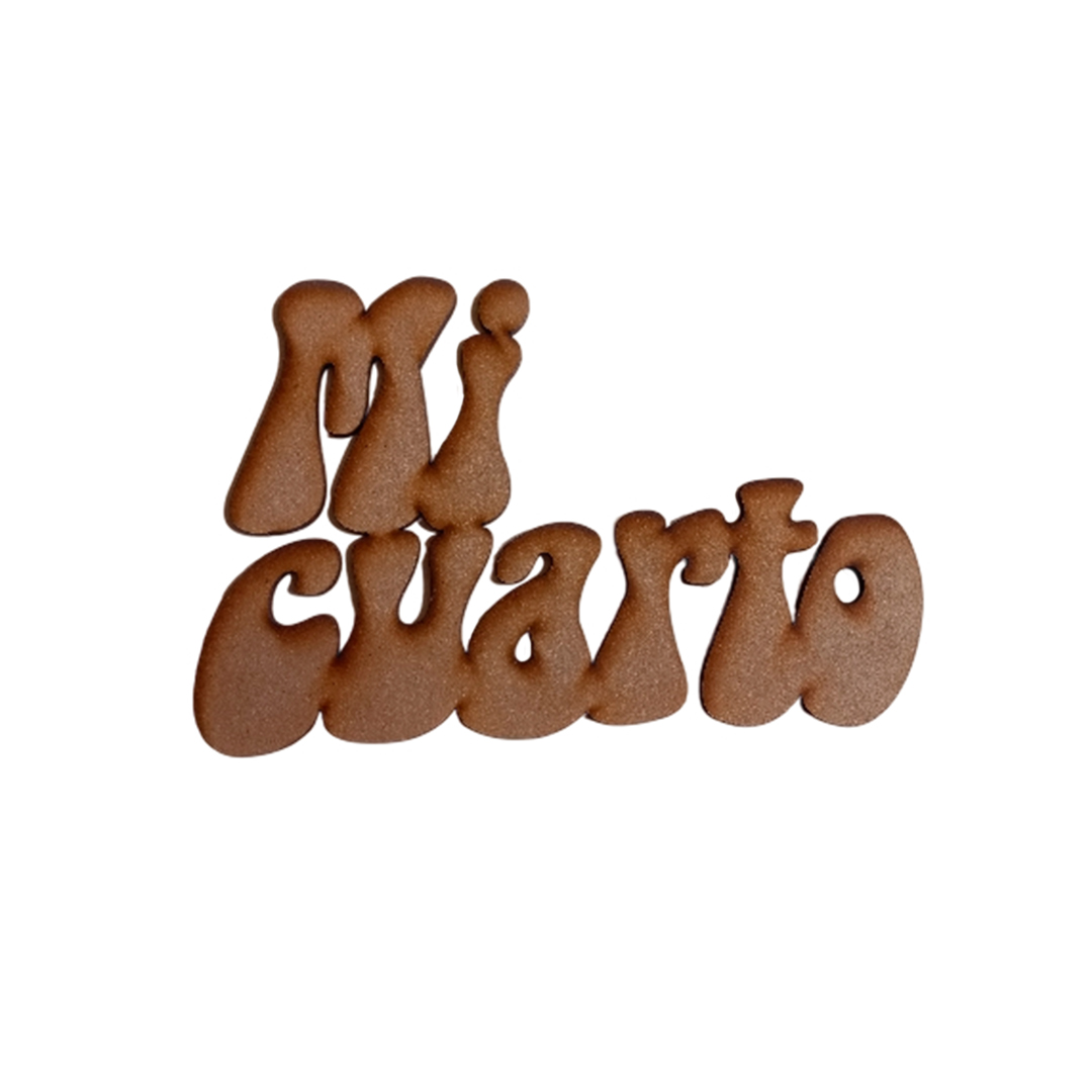 Artesanías - Palabra "Mi cuarto" - Accesorio decorativo para darle un toque a tus diseños.