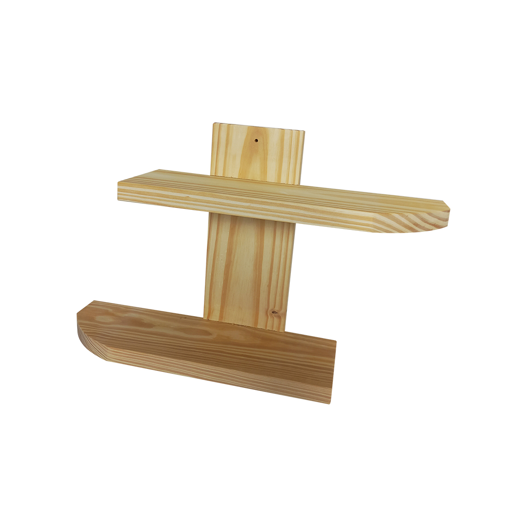 Artesanías - Repisa pino macizo doble - Repisa ideal para espacios chicos.