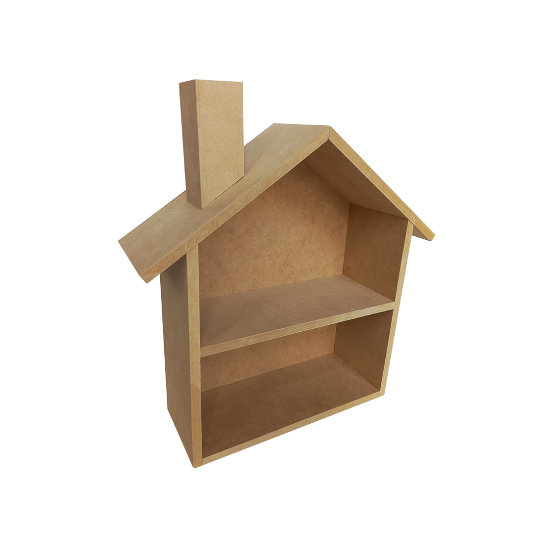 Artesanías - Repisa Casita - Grande - Repisa con forma de casa decorativa