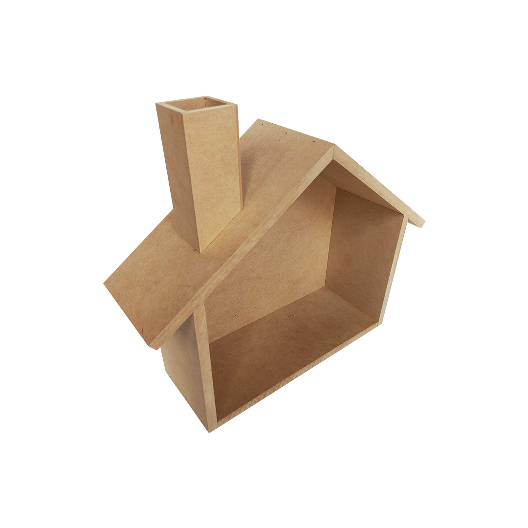 Artesanías - Repisa Casita - Chica - Repisa con forma de casa decorativa