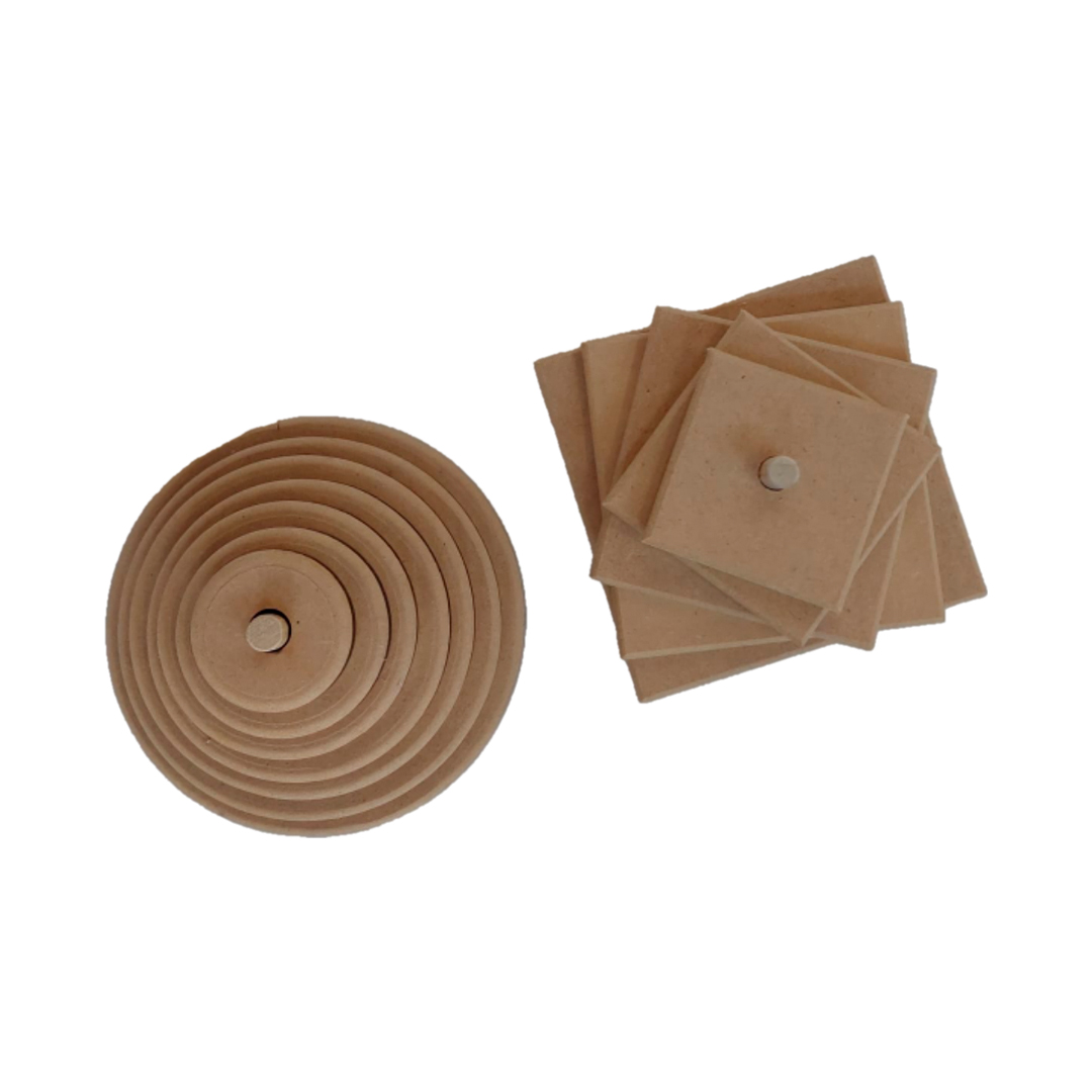 Artesanías - Torre común - Torres didácticas. Cuadrada medidas: 12 x 12 x 7. Medidas redonda: