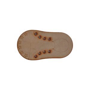 Artesanías - Zapatilla para enhebrar - Enseña a tus niños a atarse los cordones de manera colorida. Medidas: 11 x 20