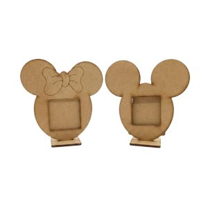 Artesanías - Portarretrato Mickey - 4 x 4 - Bonito portarretrato temático para souvenir con figuras de Disney