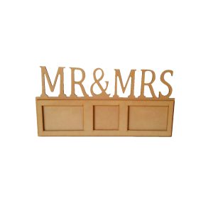 Artesanías - Portarretrato "Mrs & Ms" - Portarretratos múltiple temático para decoración de fiestas. Foto 10x15 y 10x10.