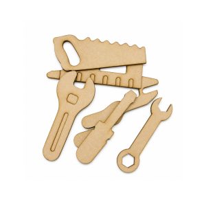 Artesanías - Set de herramientas - Set de herramientas para niños. Mdf 5mm
